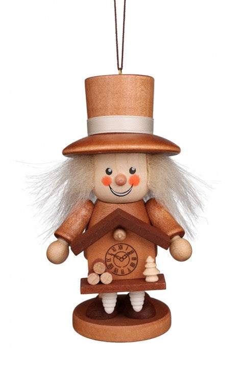 Large gnome Christmas tree decoration - Cuckoo Clock Maker (Natural)